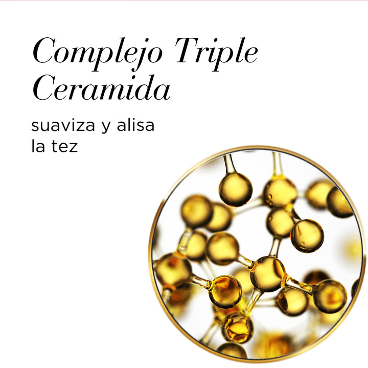 Complejo triple ceramide suaviza y alisa la tez