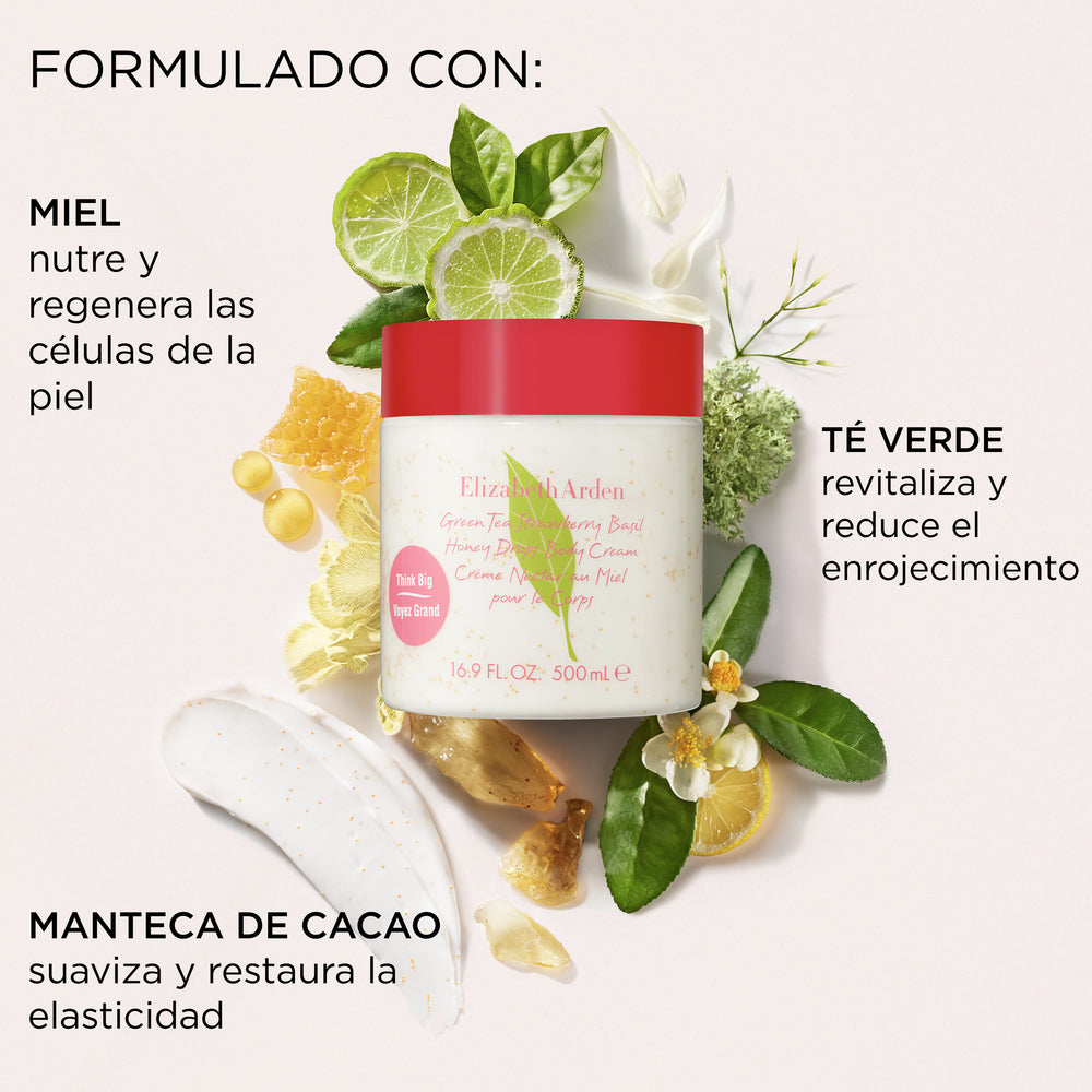 Green Tea Strawberry & Basil Honey Drops Body Cream