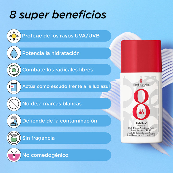 eight hour ydraplay proteccion solar de SPF40