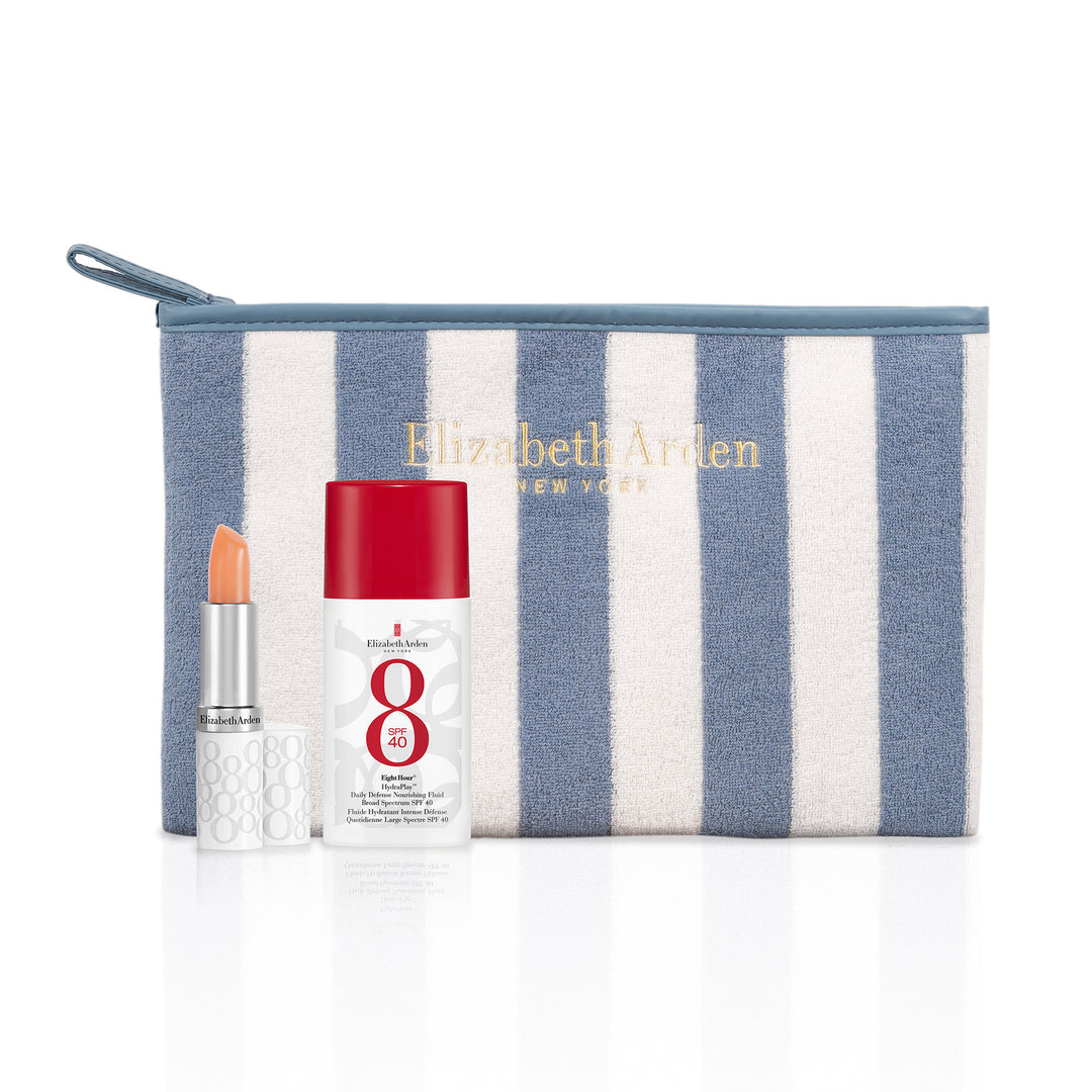 neceser, protector solar y caco de labios